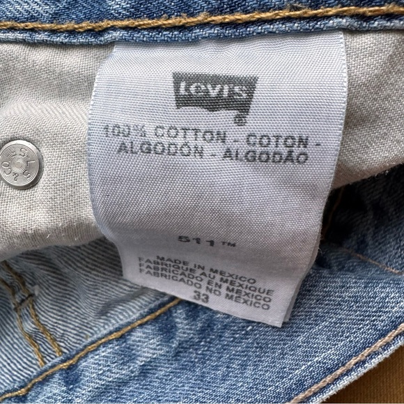 Levi's 511 Light Blue Denim Shorts frayed hem - 33 - Picture 5 of 16